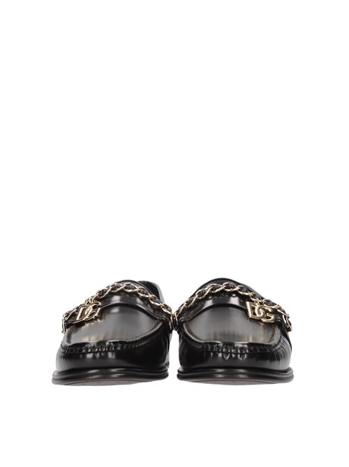 Shiny leather moccasins DOLCE&GABBANA | A30154 AY925 80999NERO